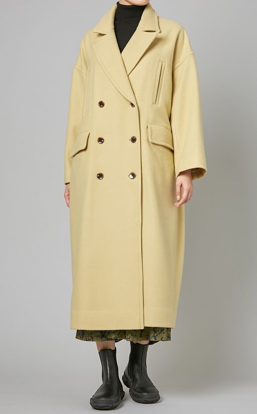 メルトンウールロングコート