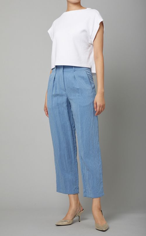 ワッシャーハイウエストシンプルパンツ