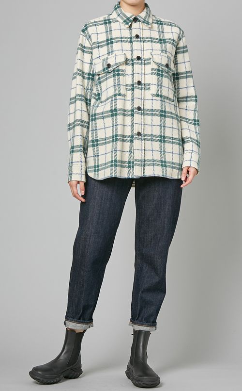 ウールチェックCPOシャツジャケット