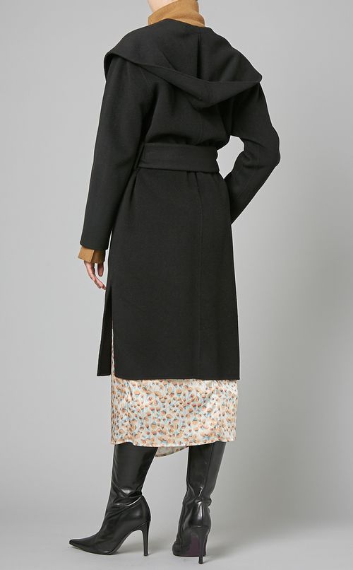 ウールカシミヤドレープフーディーコート