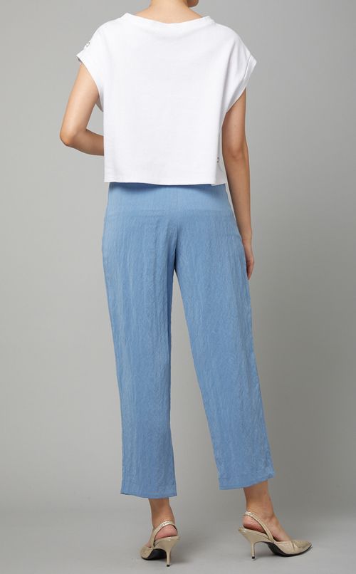 ワッシャーハイウエストシンプルパンツ