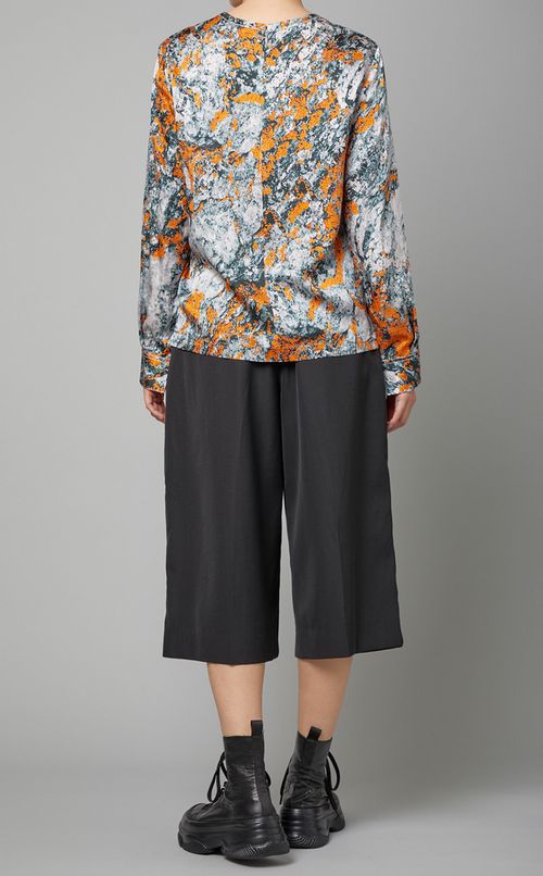マルチカラーシルクブラウス
