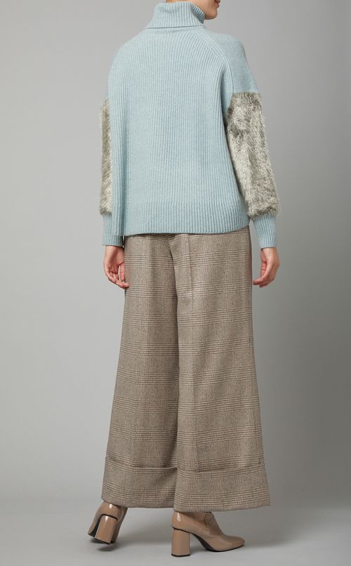 ハイネックエコファーニットプルオーバー