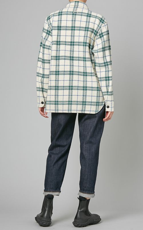 ウールチェックCPOシャツジャケット