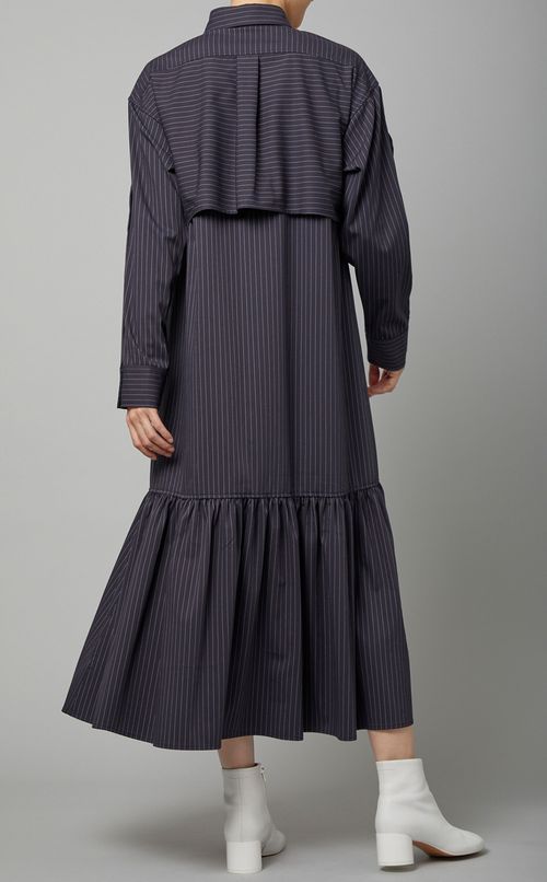 レイヤードシャツワンピース