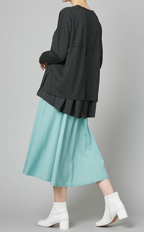 コットンジャージーギャザーカットソー