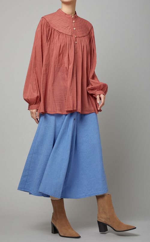 ウエス卜切替フロントボタンフレアスカー卜