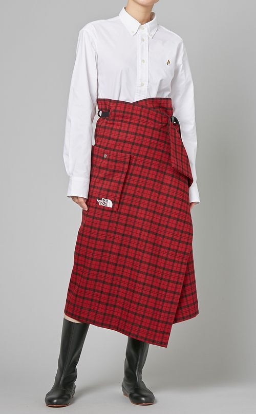 ウール混ラップスカート