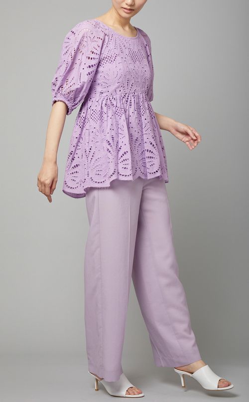 フロントボタンハイウェストパンツ