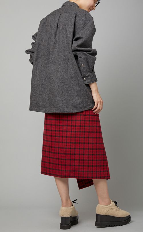 ウール混ベーシックシャツ