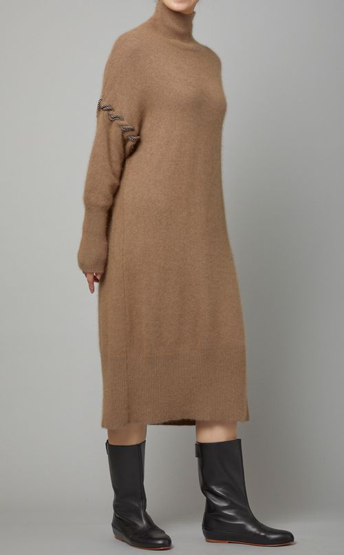 コードストリングニットドレス