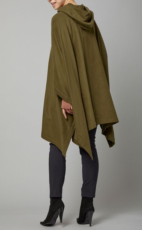 モールスキンフーディポンチョコート