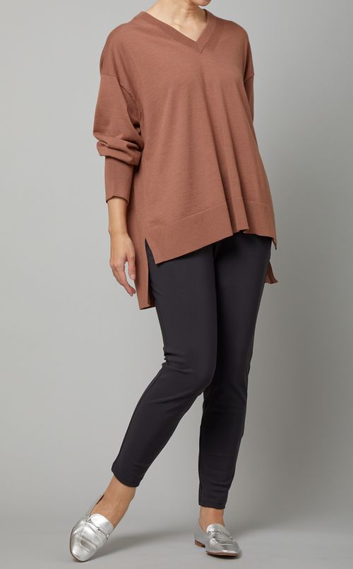 ナイロンジャージストレッチスリムパンツ