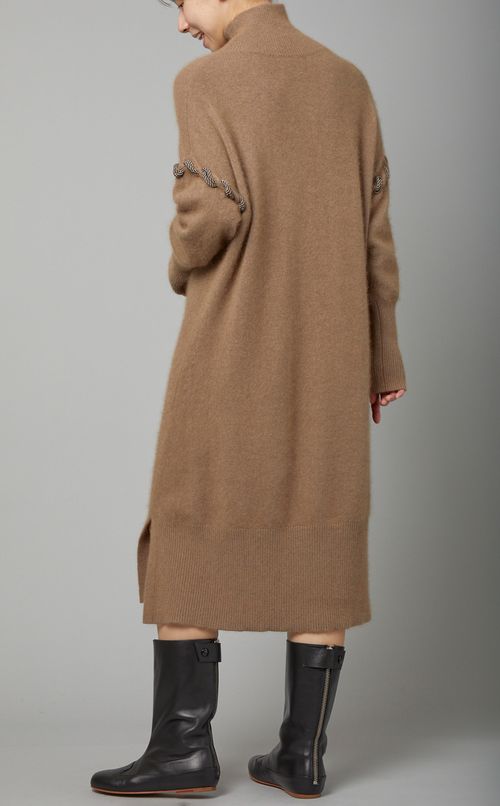 コードストリングニットドレス