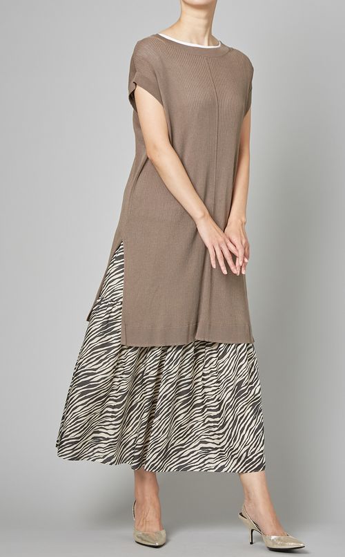 2wayチュニックニットプルオーバー