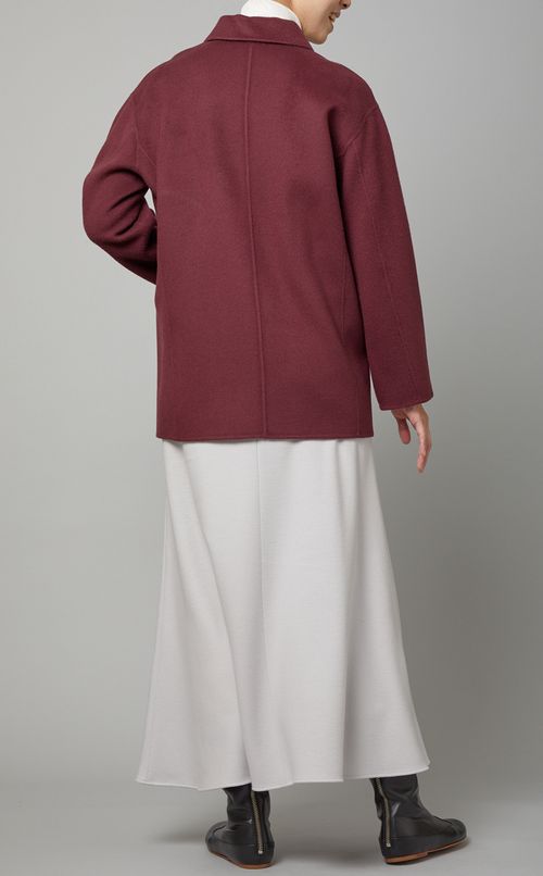 ウールカシミヤダブルフェイスピーコート