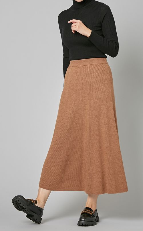 リブニットスカート
