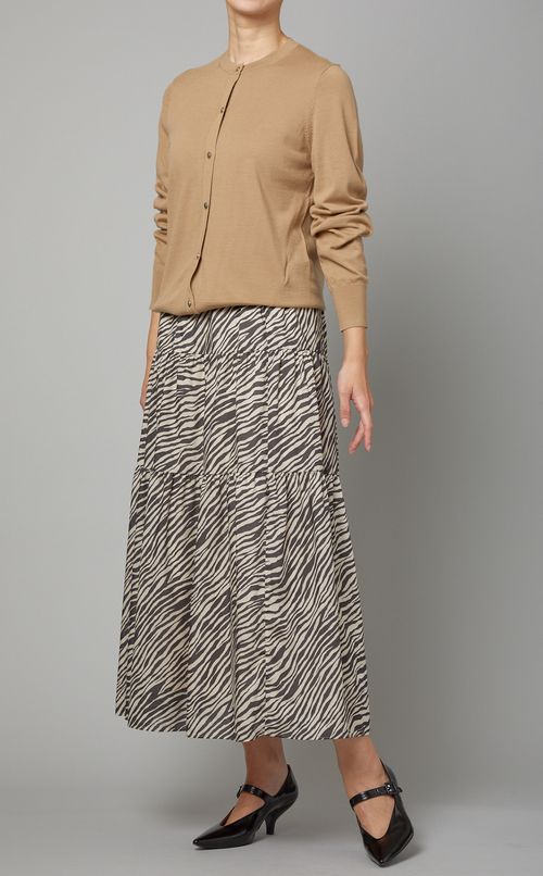 ウールメタルボタンニットカーディガン