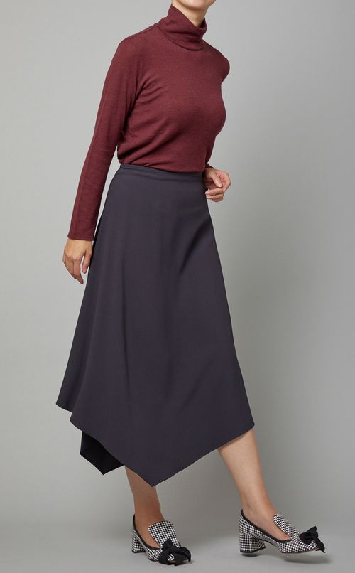 ウールタートルネックプルオーバートップス