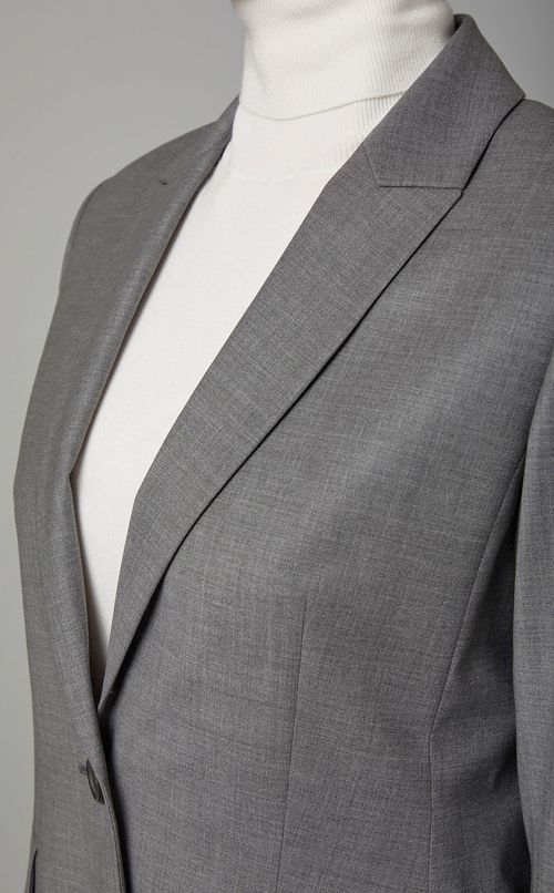 ウール混テーラードシングルジャケット