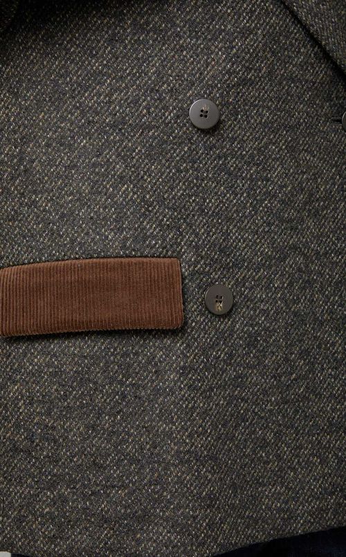 クラシカルツイード切替ピーコート
