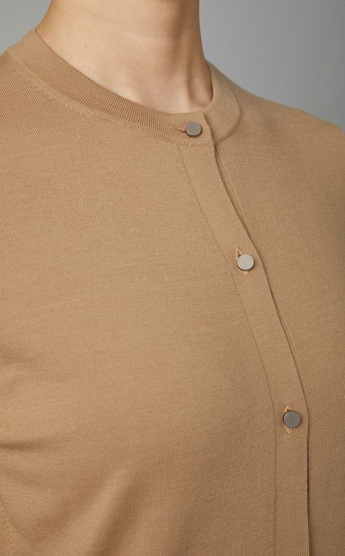 ウールメタルボタンニットカーディガン