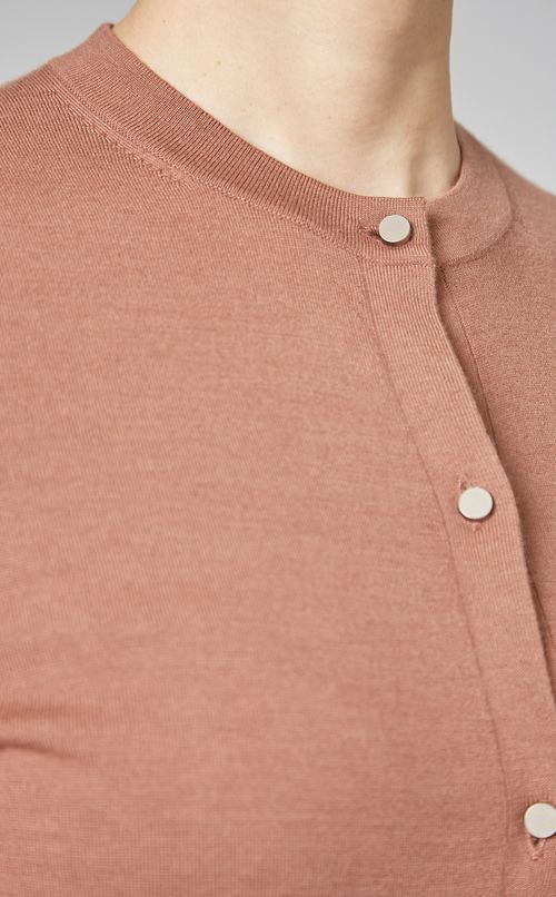 メタルボタンウールニットカーディガン