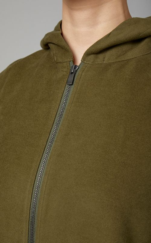 モールスキンフーディポンチョコート