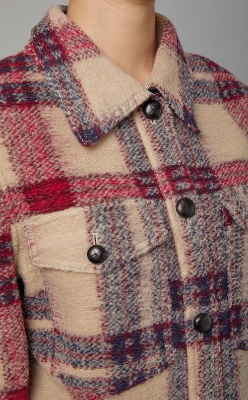 チェック柄ショートジャケット