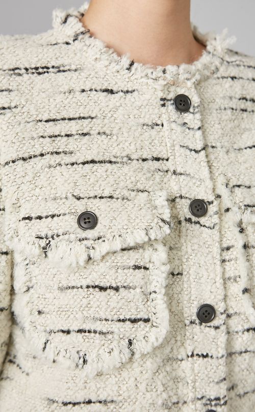 ノーカラーショートジャケット