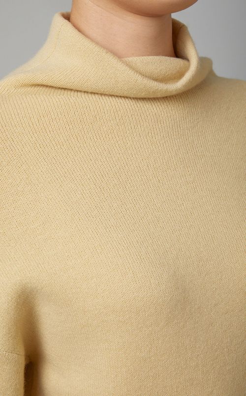 ウールカシミヤオフタートルニッ卜