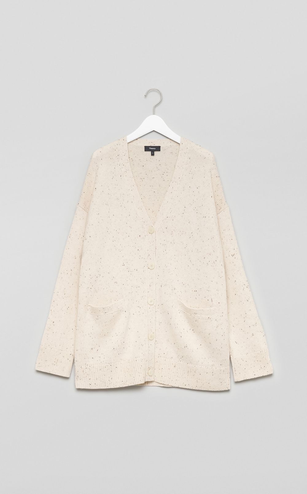 ミックスウールVネックカーディガン