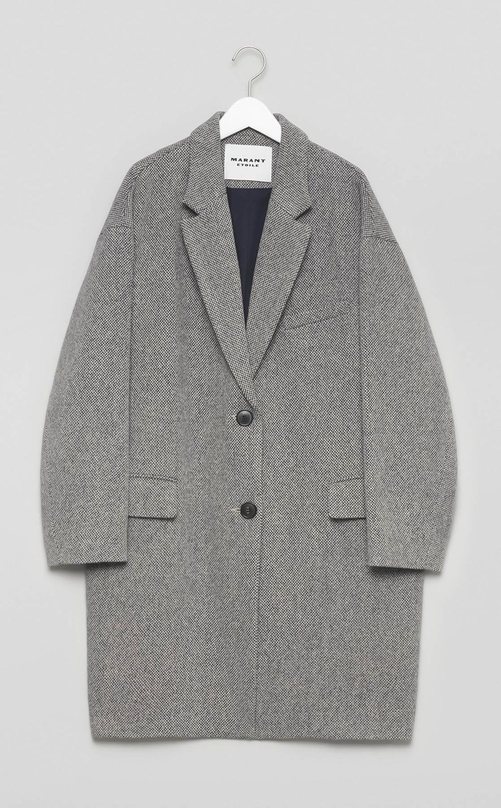 ウールヘリンボーンシングルコート