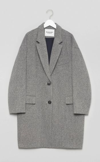 ウールヘリンボーンシングルコート