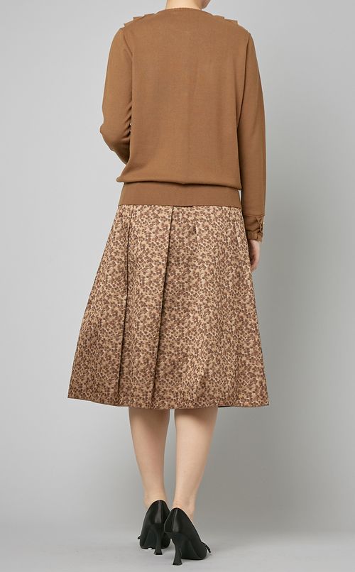 リブニットフリルカーディガン