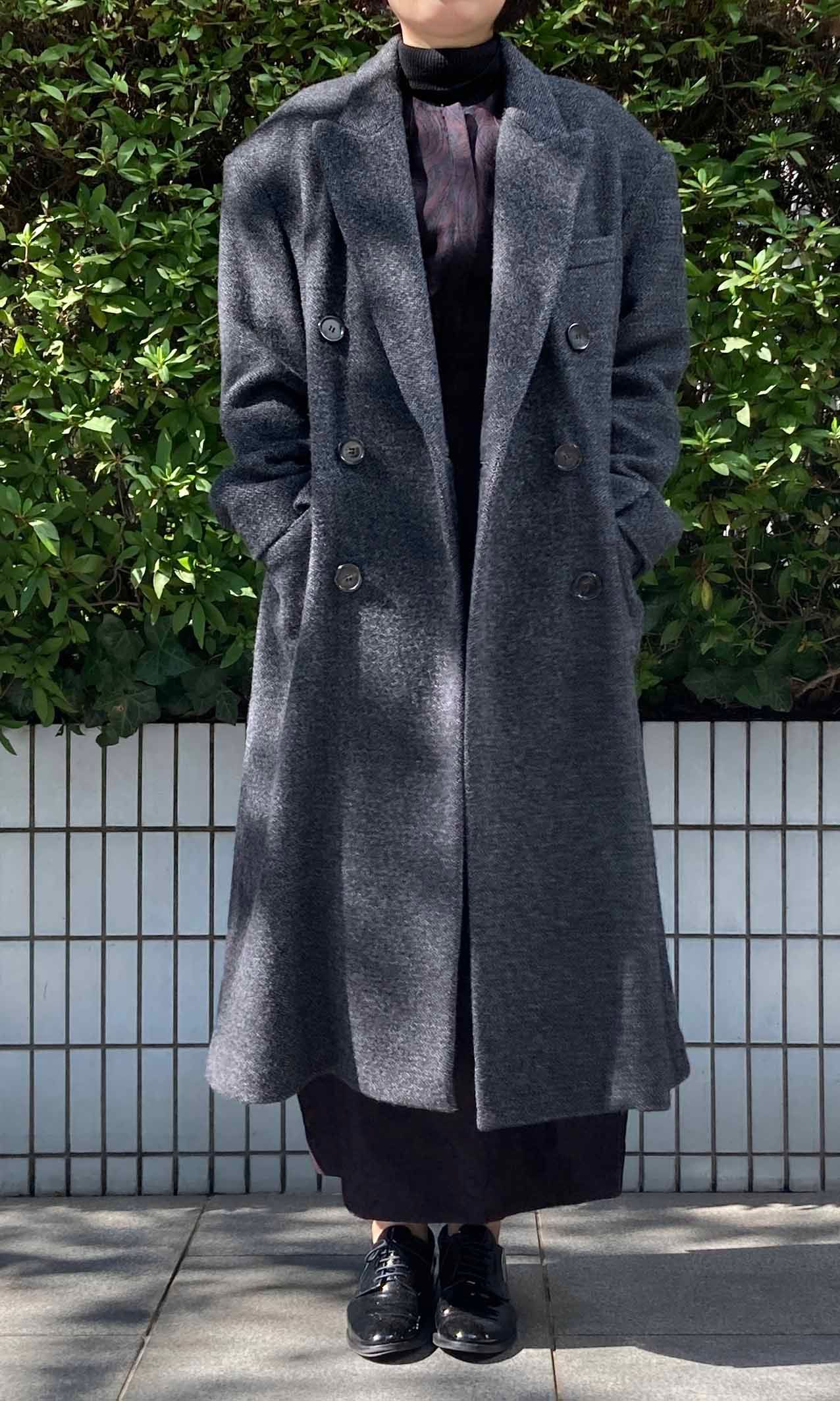 ISABEL MARANT ÉTOILE ヘリンボーンロングコート ISABEL MARANT ÉTOILE｜ヘリンボーンダブルブレストロングコート