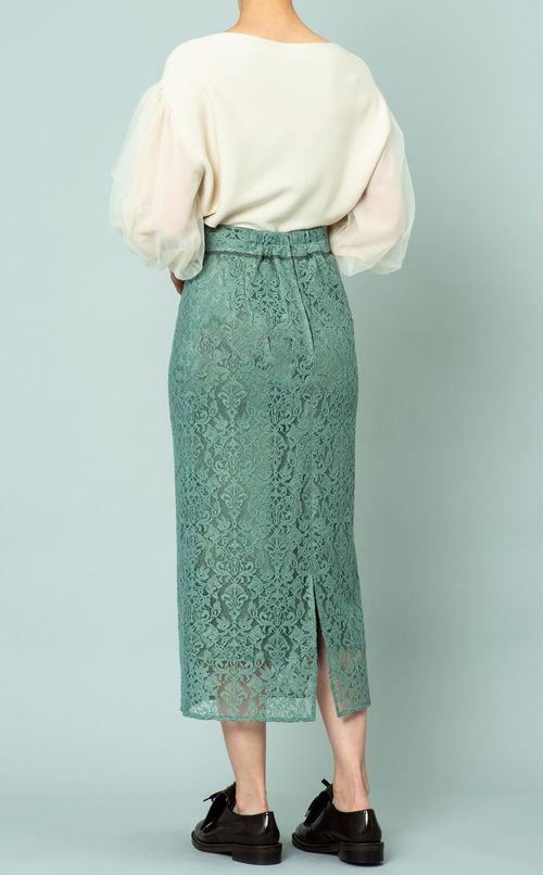 レースミディタイトスカート