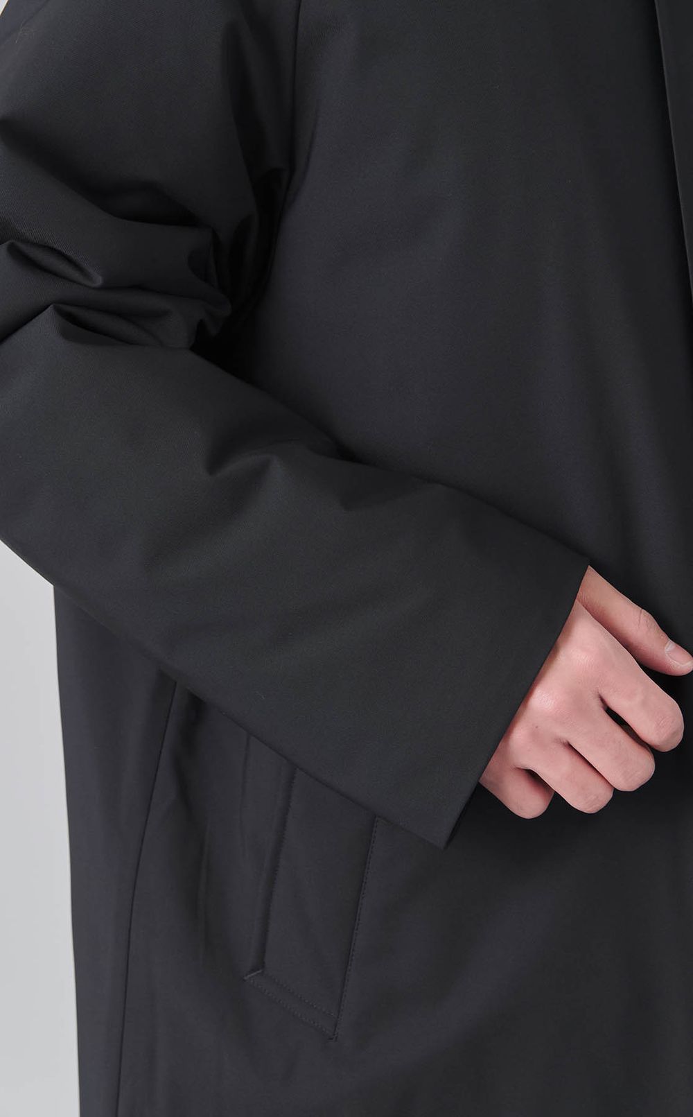 ステンカラーパテッドコート