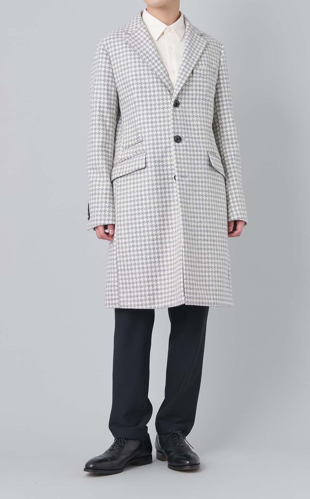 ハウンドトゥースチェスターコート