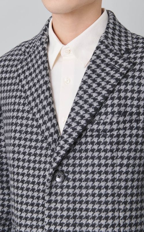 ハウンドトゥースチェスターコート