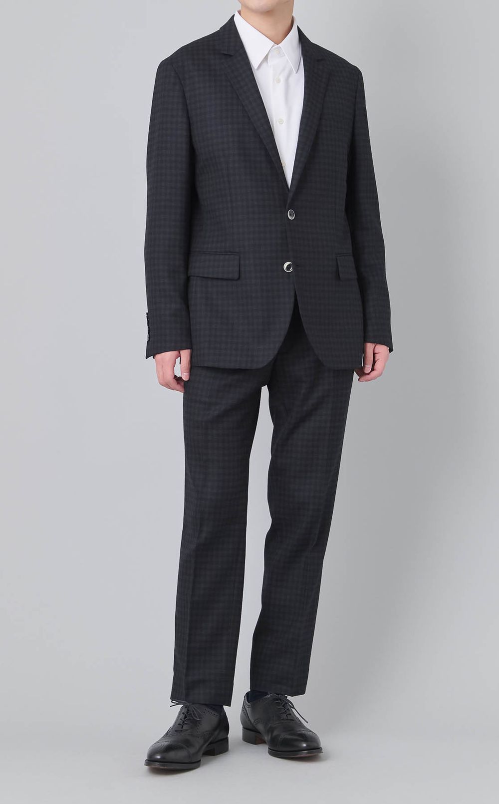 マイクロチェックウールジャケット