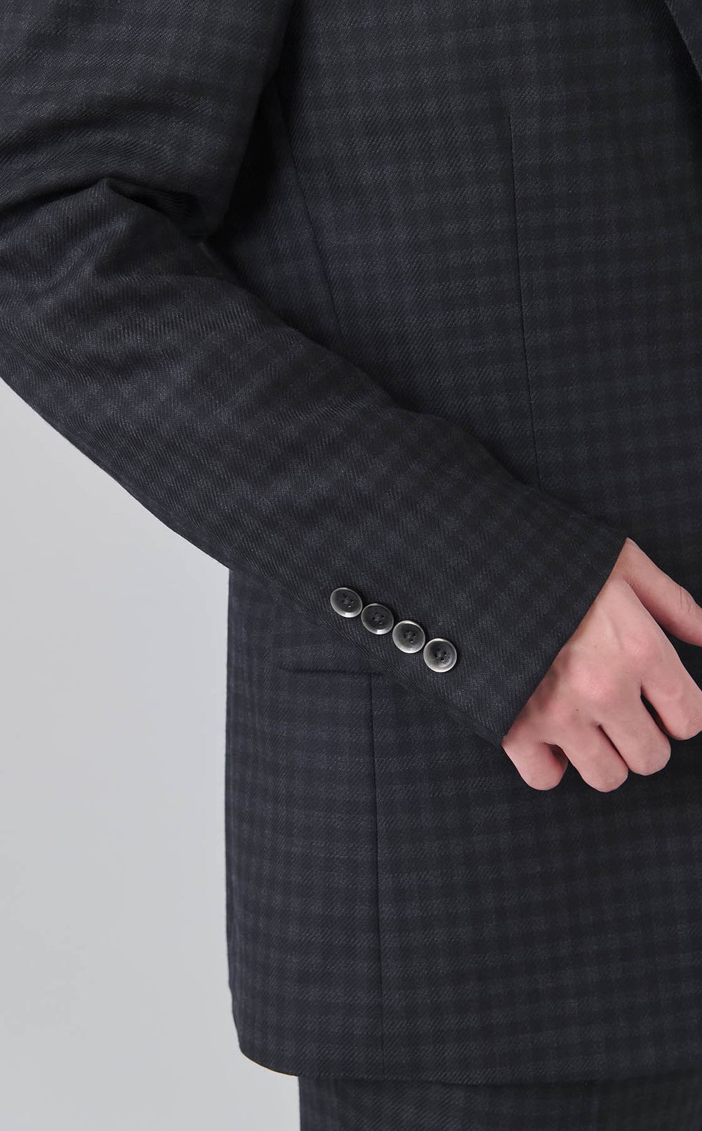 マイクロチェックウールジャケット