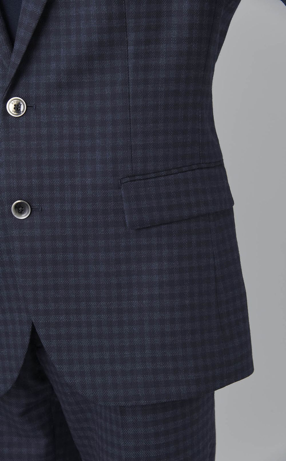 マイクロチェックウールジャケット