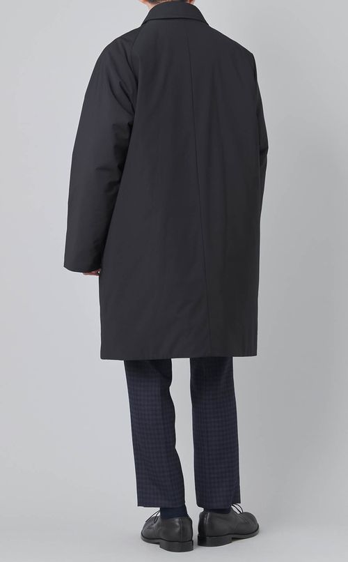 ステンカラーパテッドコート