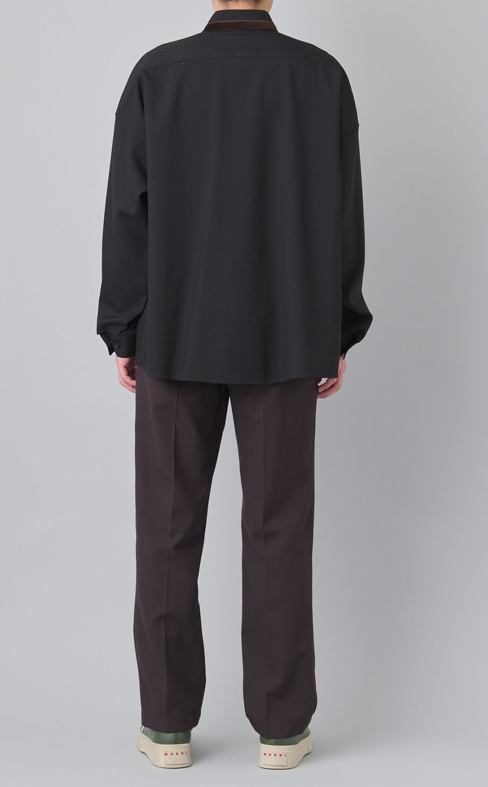 トロピカルウールパターンカラーシャツ