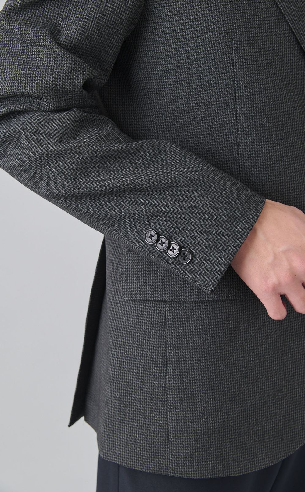 ハウンドトゥースストレッチジャケット