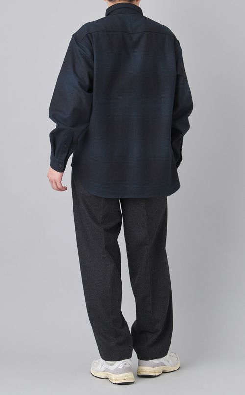 ウールユーティリティチェックシャツ