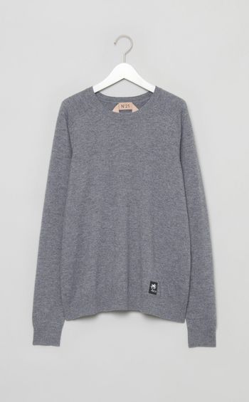 ウールクルーネックニットプルオーバー