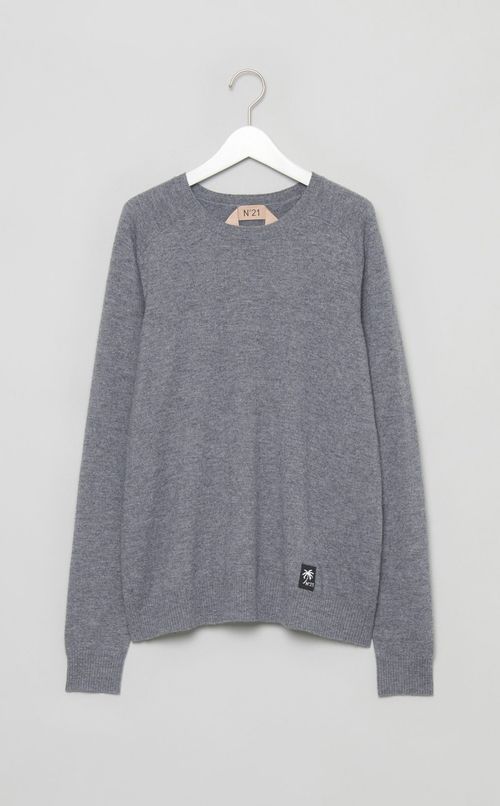 ウールクルーネックニットプルオーバー