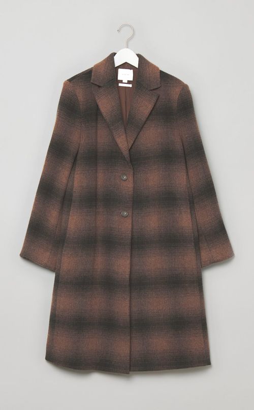 ブラッシュチェックテーラードコート